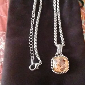 Citrin stone necklace